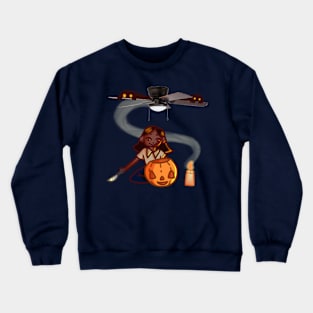 carving a pumpkin Crewneck Sweatshirt